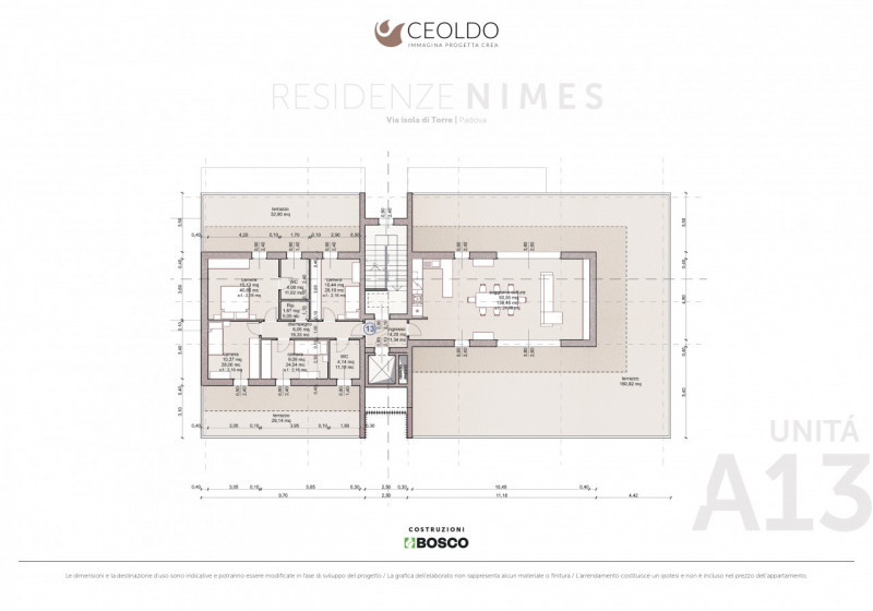 PADOVA-Isola di Torre-: ATTICO DI 4 CAMERE CON TERRAZZO SOLARIUM DI 220MQ.
Situato in un tranquil...