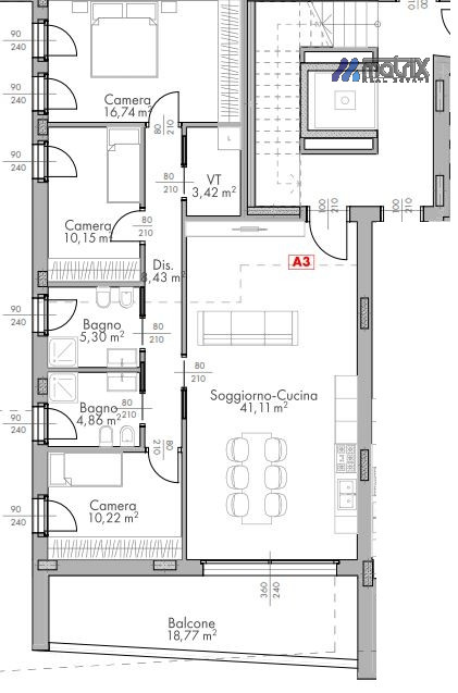 Attico Dolo Ve,  €. 283.000, 3 camere 2 bagni   Nuova costruzione. NO GAS, cottura ad induzione.
...