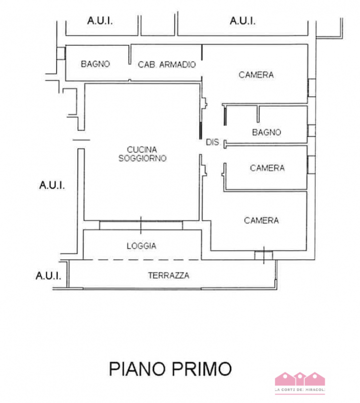 SAN GAETANO: NUOVO EDIFICIO, PIANO PRIMO: SOGGIORNO CON CUCINA A VISTA, TERRAZZA ABITABILE, TRE C...