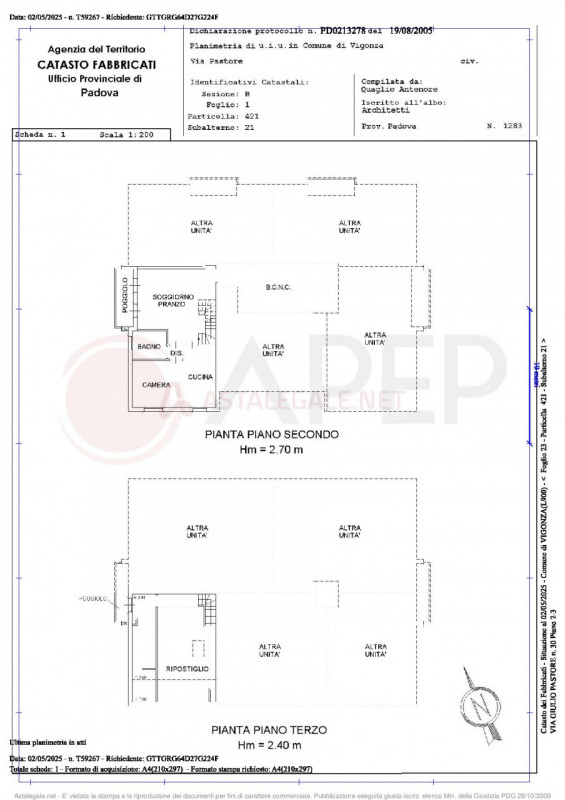 - ASTA IMMOBILIARE - piena proprietà di unità immobiliari facenti parte del fabbricato condominia...