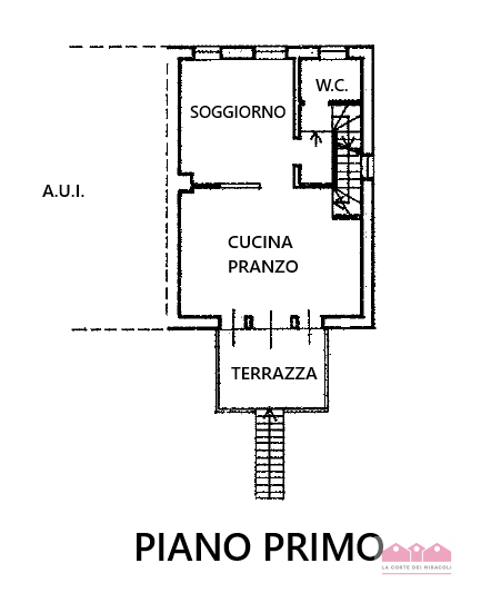 IMMOBILE A REDDITO - LANZE' DI QUINTO VIC.NO: GRAZIOSA SCHIERA DI TESTA CON GIARDINO SU TRE LIVEL...