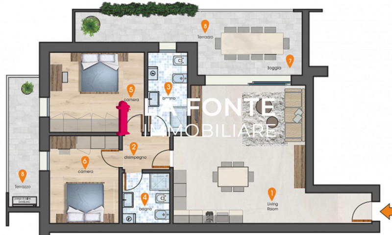 SAN PIETRO DI STRA - all’interno di un elegante complesso moderno caratterizzato da linee archite...