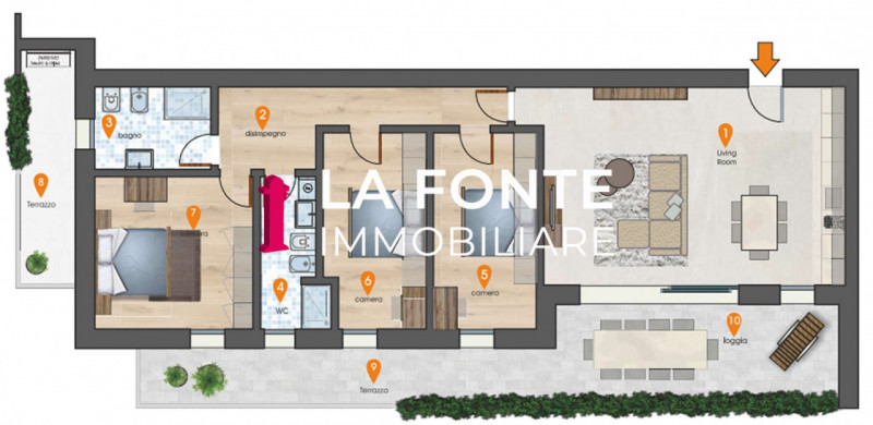 SAN PIETRO DI STRA - all'interno di una palazzina moderna e signorile, immersa nel verde e caratt...