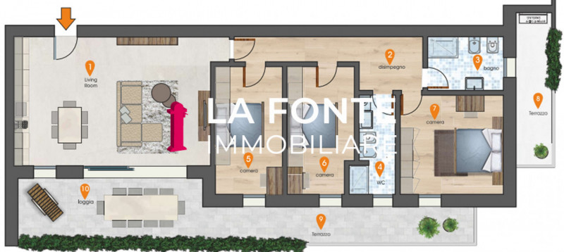 SAN PIETRO DI STRA - all'interno di una palazzina moderna e signorile, immersa nel verde e caratt...