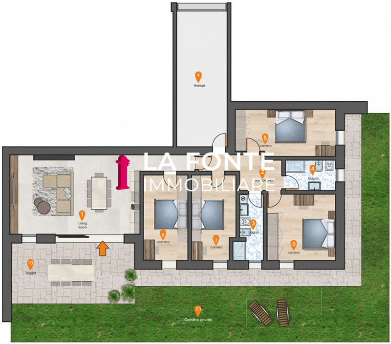 Nel cuore verde di San Pietro di Stra, proponiamo in vendita un moderno appartamento trilocale di...