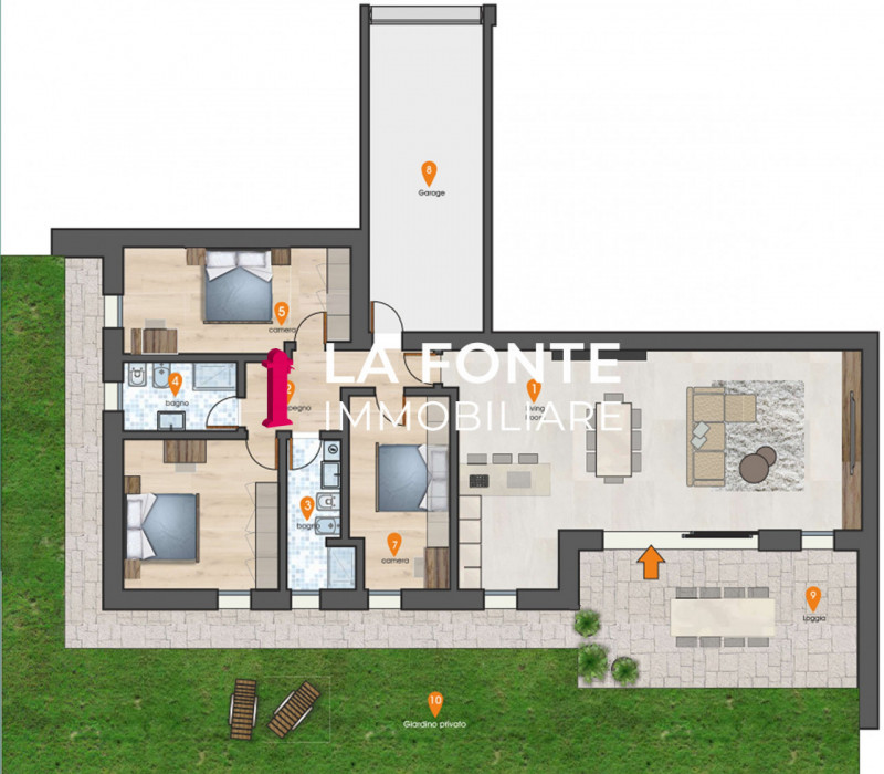 Nel cuore verde di San Pietro di Stra, proponiamo in vendita un moderno appartamento trilocale di...
