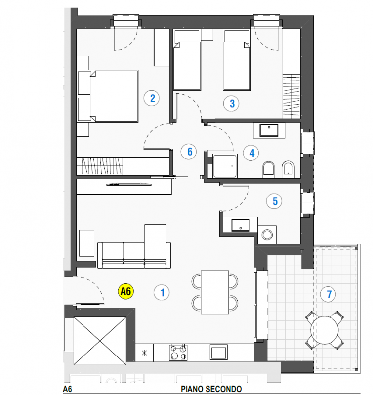 Splendido appartamento in curata palazzina, in fase di ultimazione. 
Gli spazi interni sono ottim...