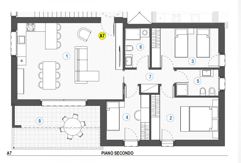 Splendido appartamento attico in curata palazzina, in fase di ultimazione.
Gli spazi interni sono...