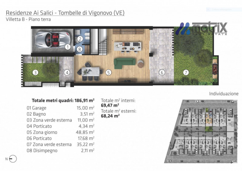 Ville a Schiera €. 324.000 zona centrale comoda a tutti i servizi.

A pochi Km dal centro di Pado...