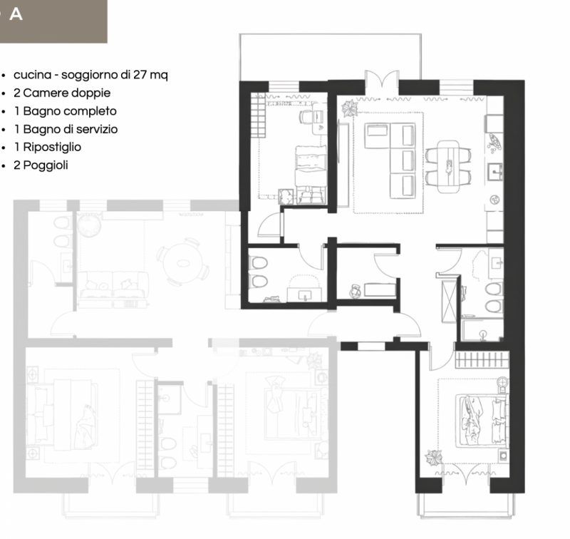 Scopri questo splendido appartamento bicamere situato nel cuore di Santa Bertilla. Completamente ...