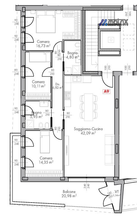 Appartamento Dolo Ve piano secondo €.268.000,  zona giorno 43 mq.

" Residence Limitless" nella Z...