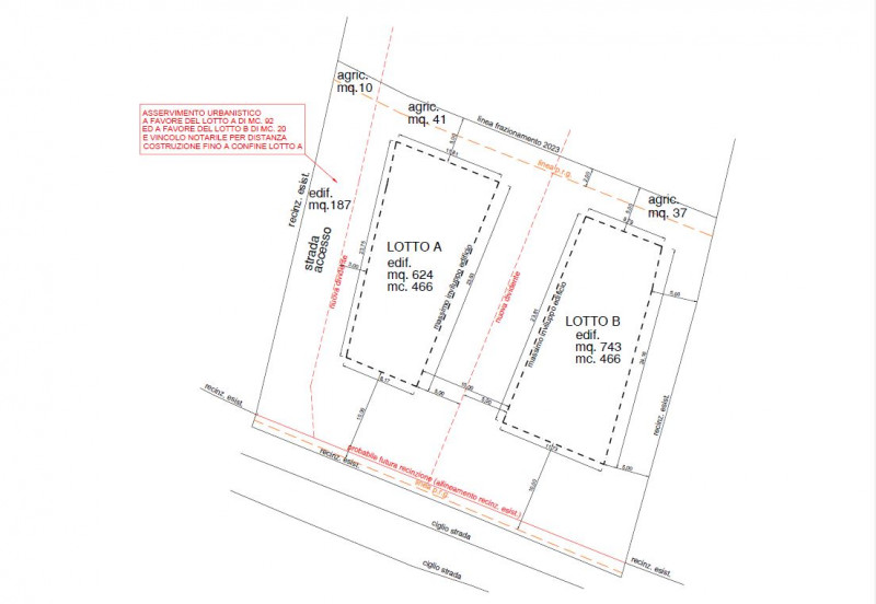 ALBIGNASEGO vendesi terreno edificabile di completamento di circa mq.745 con una cubatura edifica...