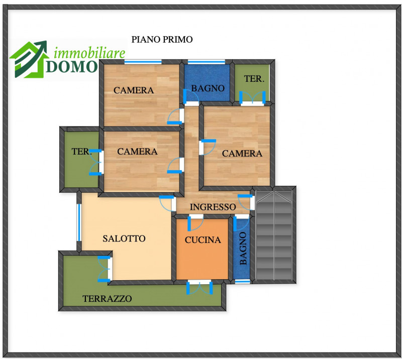 Schio: comodo a tutti i servizi, appartamento tricamere, al piano primo su contesto di 4 unità, c...