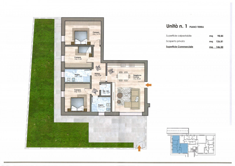 Vendesi a 500 metri dalle mura storiche, su palazzina di sole 6 unità, prestigiosi appartamenti c...