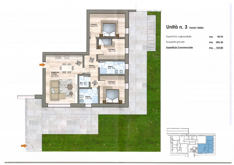 Vendesi a 500 metri dalle mura storiche, su palazzina di sole 6 unità, prestigiosi appartamenti c...