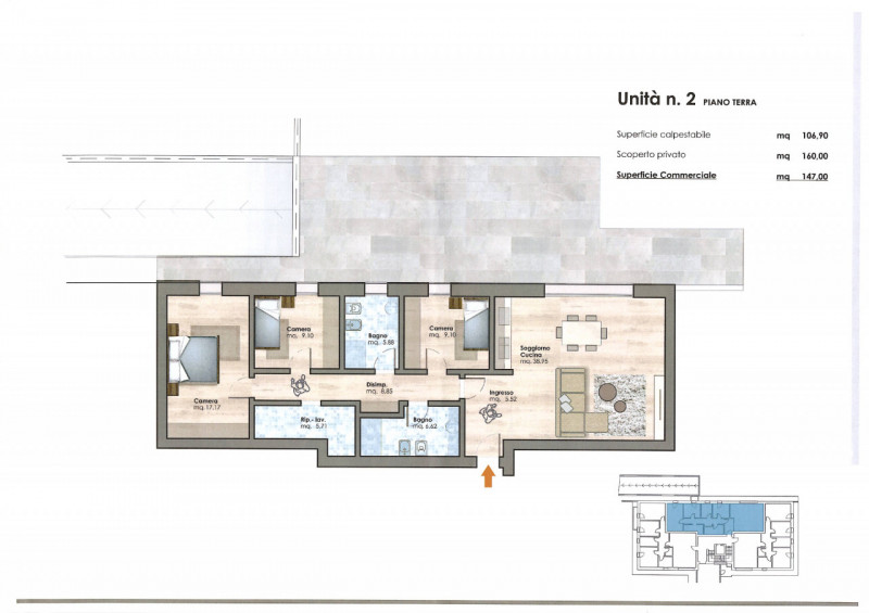 Vendesi a 500 metri dalle mura storiche, su palazzina di sole 6 unità, prestigiosi appartamenti c...
