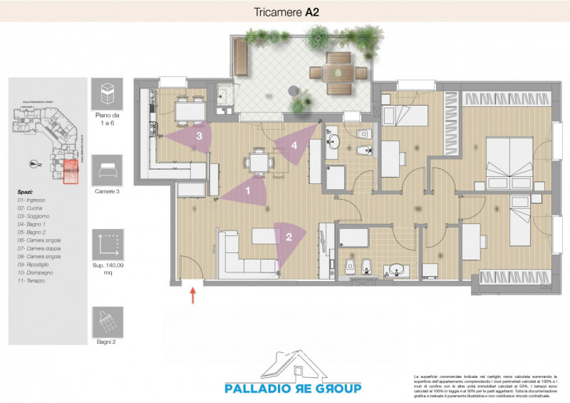 A VICENZA, in zona Ovest, comoda a tutti i servizi, si propone in vendita ampio e luminoso nuovo ...