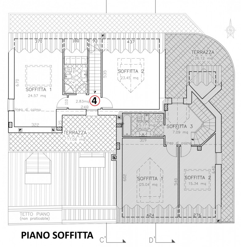 NUOVO DUPLEX 3 CAMERE VIC.ZE OSPEDALI €.677.000 tratt. - rif.ZA26
Appartamento n°4 da 255 mq con ...