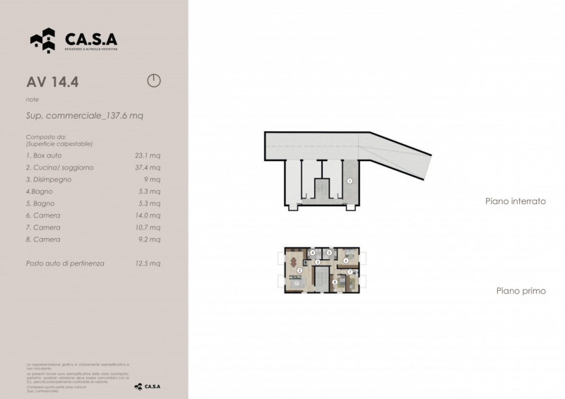 Unità 14.4 in Residenze Casa è composta da una bifamiliare sovrapposta nel blocco 4. Tale soluzio...