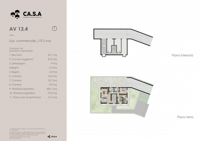 Unità 13.4 in Residenze Casa si compone da una bifamiliare al piano terra nel blocco 4, indipende...