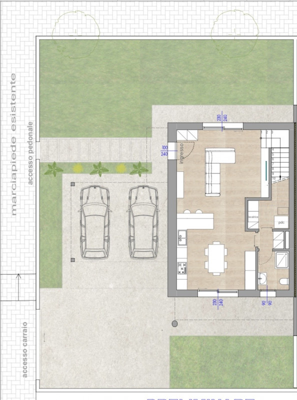 Riese Pio X: nella frazione di Poggiana proponiamo alla vendita una porzione di bifamiliare, di n...
