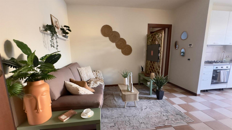 Cittadella, al piano terra con giardino, vendesi Bicamere di 65 mq con soggiorno-cottura, bagno c...