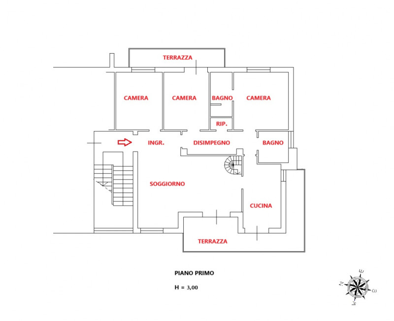 OTTIMO TRICAMERE BISERVIZI CON TAVERNA E GARAGE COLLEGATI, IN VENDITA A VICENZA QUARTIERE PISCINE...