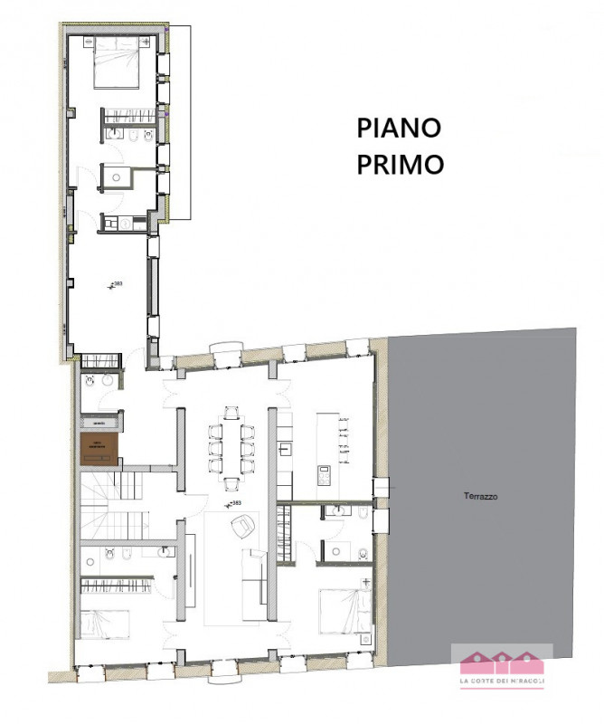 SAN ROCCO: PIANO NOBILE CON ASCENSORE, UNITA' NUOVA SU PALAZZETTO DI TRE UNITA' IN TOTALE, 220 MQ...