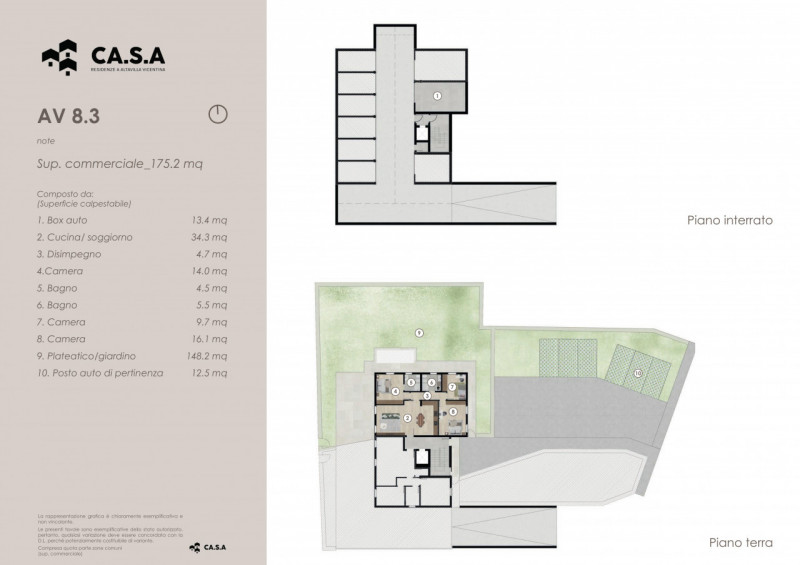 Unità 8.3 in Residenze Casa si compone da un appartamento tipologia tricamere con due servizi fin...