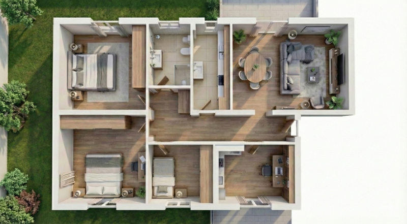 Altavilla Vicentina, zona Perara, posizione interna, ampio tricamere di mq. 165, in fase di compl...