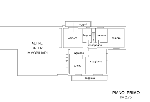 In una palazzina di sole 4 unità abitative, in centro al paese, proponiamo in vendita un grande a...