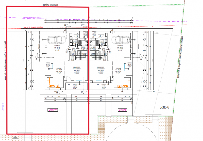 FOSSO' - PORZIONI DI BIFAMILIARE di nuova realizzazione che godono di un ingresso e un giardino t...