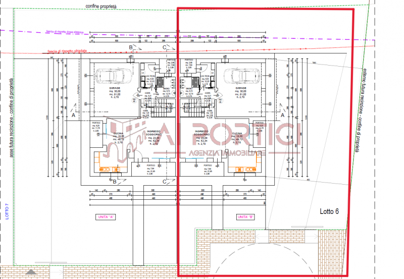 FOSSO' - PORZIONI DI BIFAMILIARE di nuova realizzazione che godono di un ingresso e un giardino t...