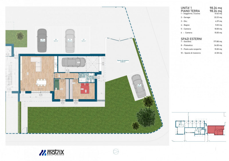 Appartamento Teolo (PD) Vista Colli Euganei località Treponti €. 265.000, piano terra con giardin...