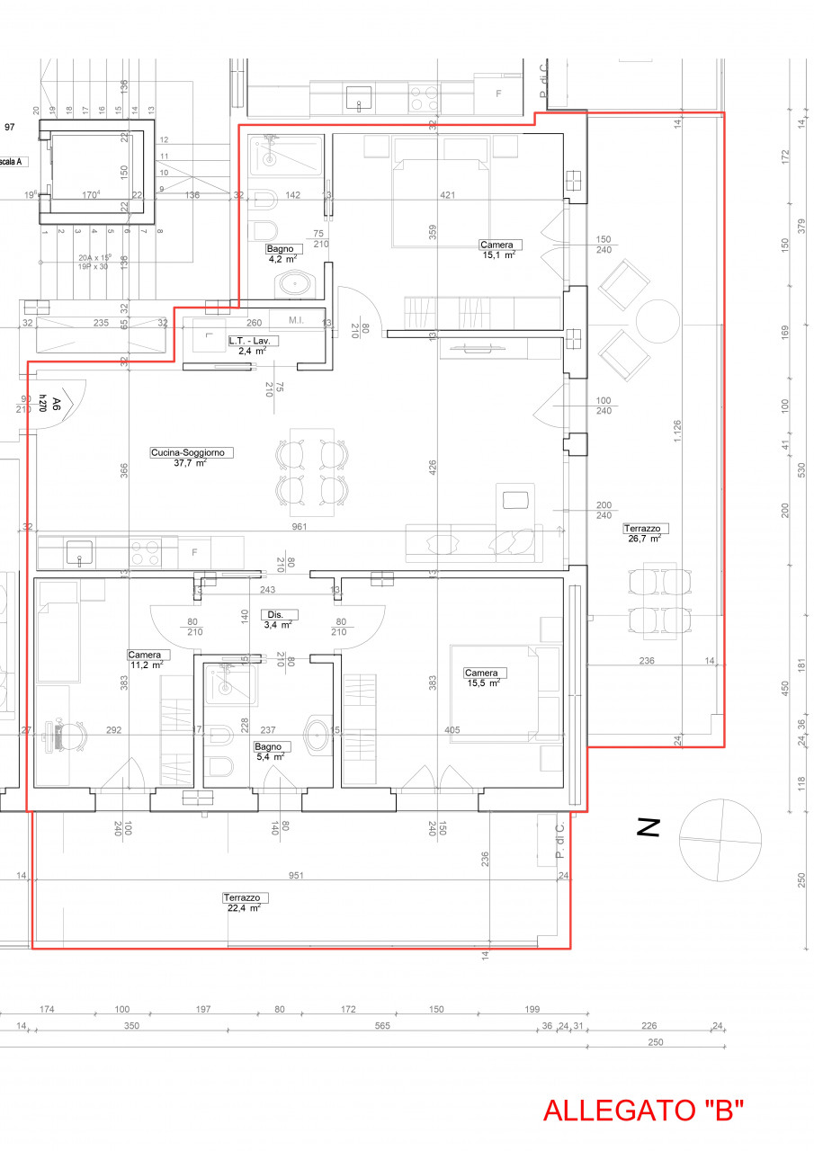 NUOVA COSTRUZIONE 3 CAMERE P. 1^ A6 RIF. "AAGA6"