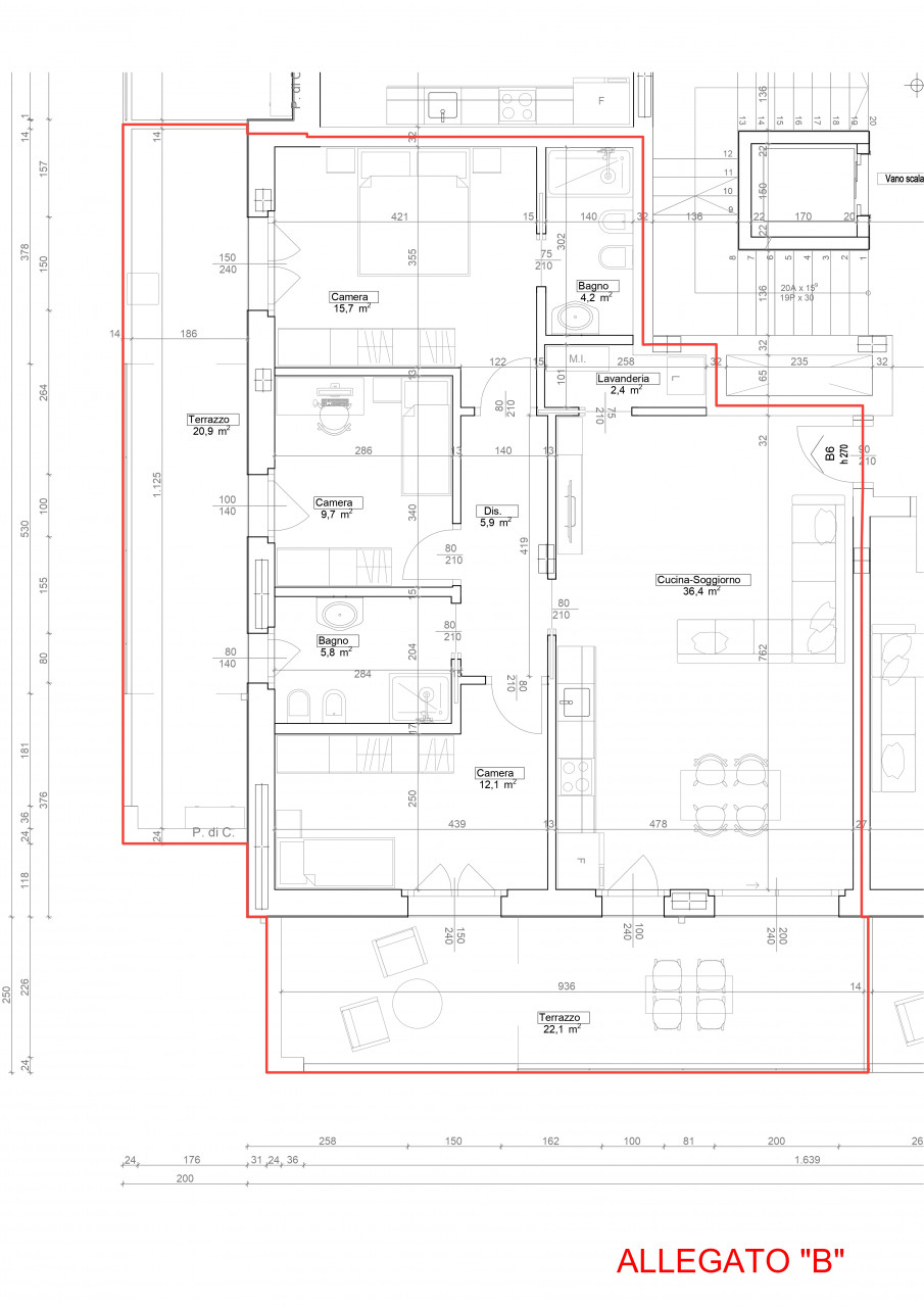 NUOVA COSTRUZIONE 3 CAMERE P. 1^ B6 RIF. "AAGB6"