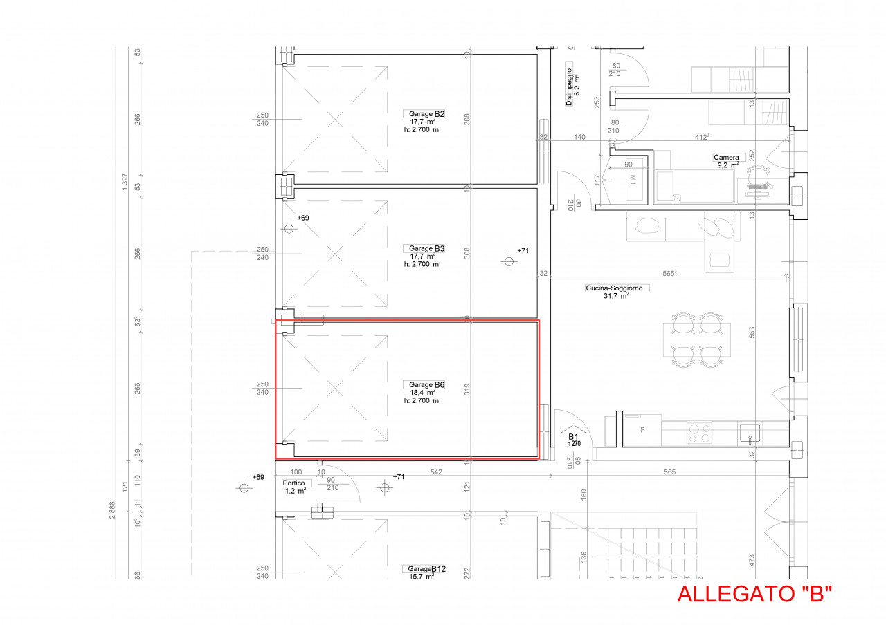 NUOVA COSTRUZIONE 3 CAMERE P. 1^ B6 RIF. "AAGB6"