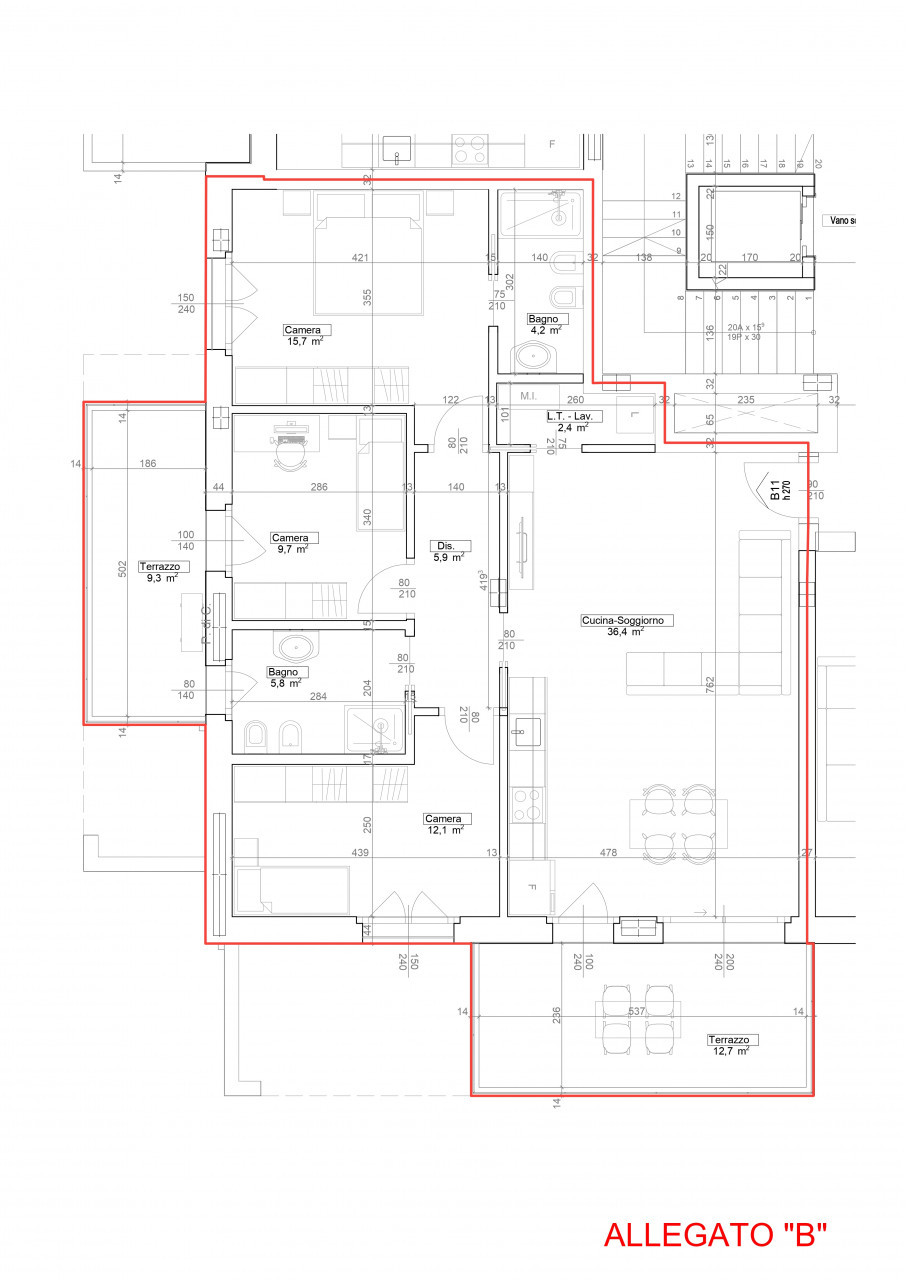 NUOVA COSTRUZIONE 3 CAMERE P. 2^ B11 RIF. "AAGB11"