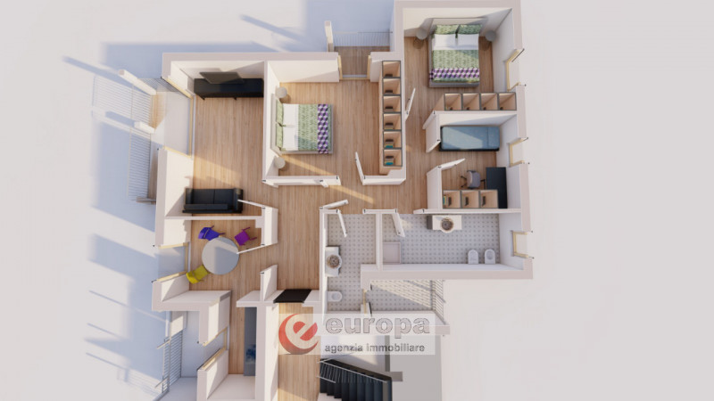 VIA MONTE SABOTINO: zona centro Sport Palladio Tricamere al terzo piano servito da ascensore, ing...