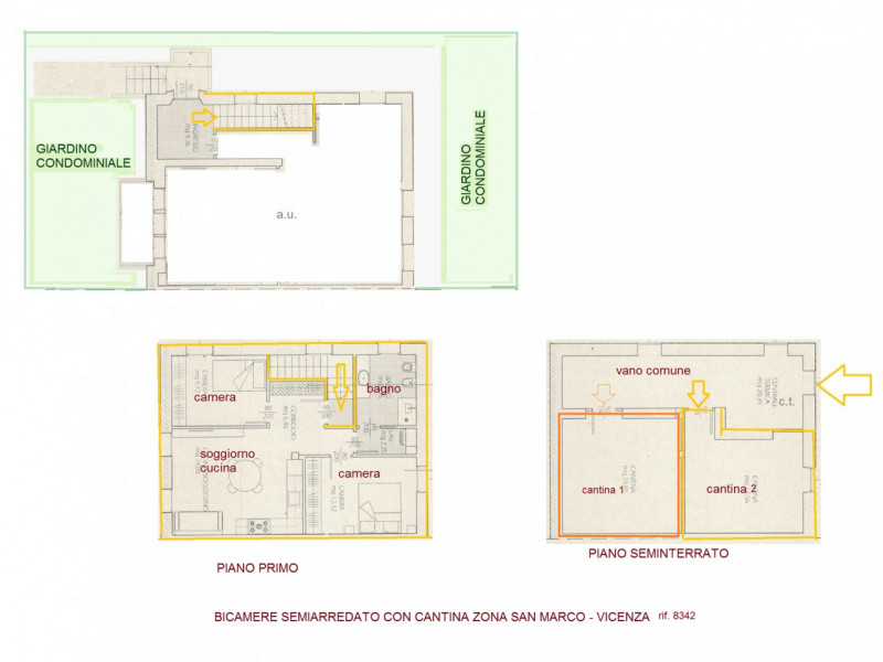 VICENZA, QUARTIERE SAN MARCO: AFFITTASI BICAMERE RISTRUTTURATO IN BIFAMILIARE CON CANTINA - RIF. ...