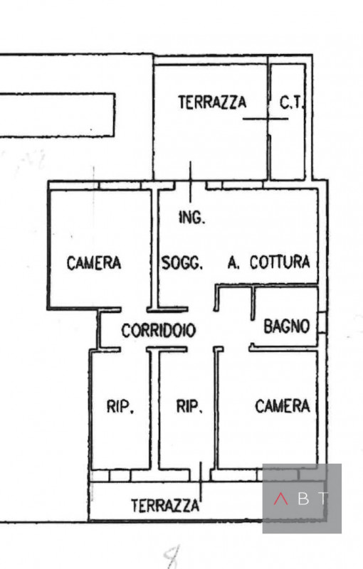 Appartamento al piano primo, ristrutturato completamente nel 2003 e composto di: ingresso, soggio...