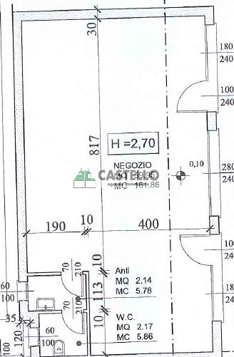 Campodarsego centro negozio di 64mq netti