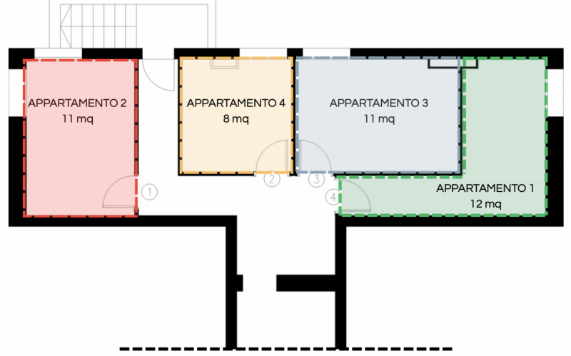 NUOVO BICAMERE al piano primo ed ultimo in piccola palazzina di sole 4 unità, nel cuore del quart...