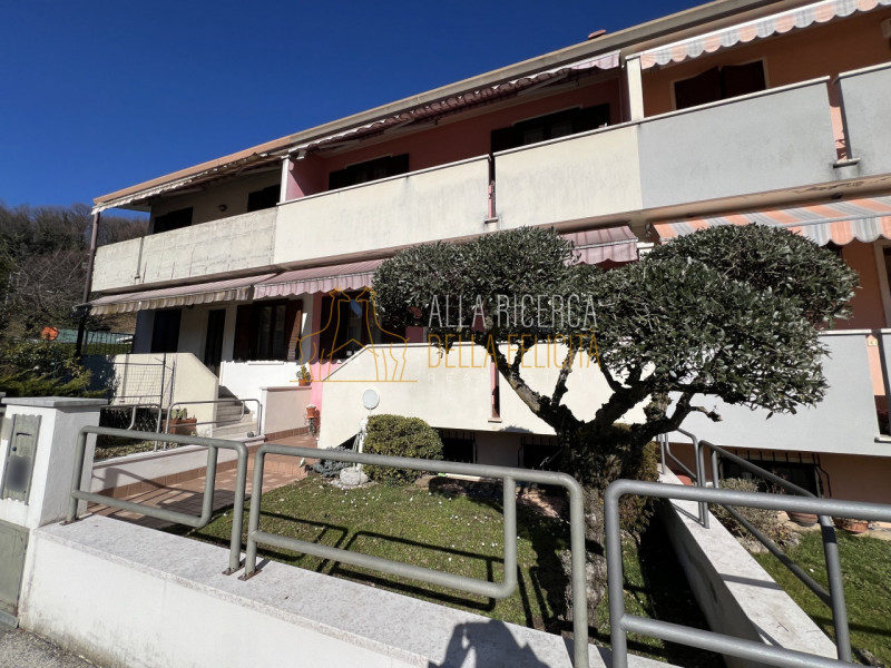 TORREBELVICINO: in zona tranquilla, CASA A SCHIERA CENTRALE servita da giardino esclusivo e garag...