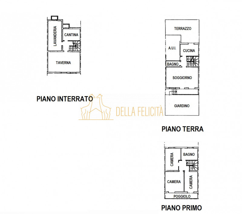 TORREBELVICINO: in zona tranquilla, CASA A SCHIERA CENTRALE servita da giardino esclusivo e garag...
