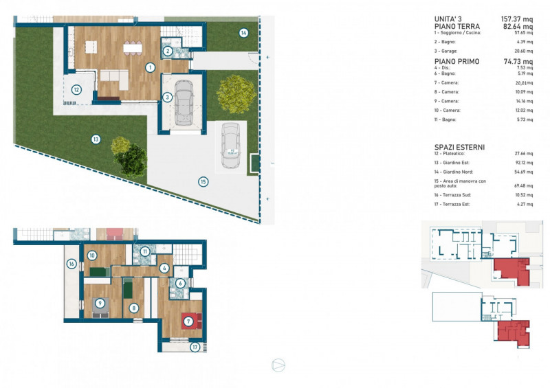 Trifamiliare Teolo (PD) località Treponti €. 370.000,  all'interno del Parco Colli, 4 camere

"Az...
