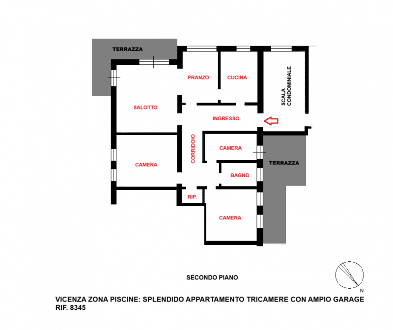 SPLENDIDO TRICAMERE RISTRUTTURATO, A VICENZA QUARTIERE PISCINE-SAN BORTOLO- Rif. 8345
Nel cuore d...