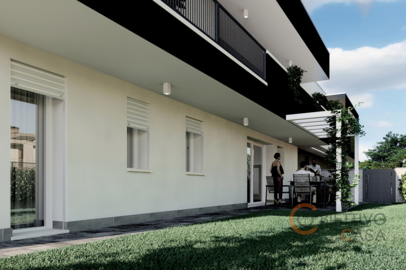 VIGODARZERE RIF.V02: presentiamo in vendita un elegante appartamento al piano terra, parte di una...