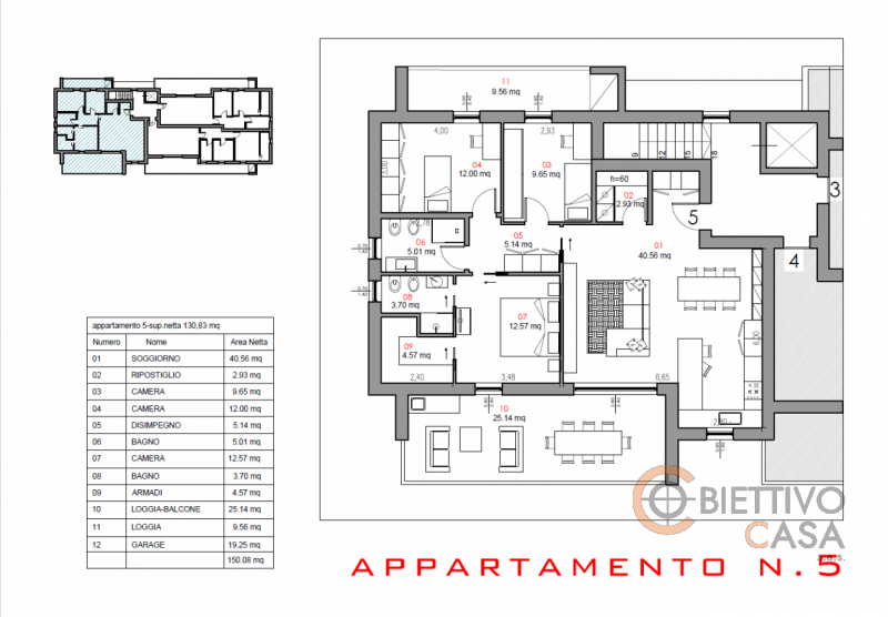 VIGODARZERE RIF.V05: Unico appartamento tricamere, disponibile nel condominio 5DOMUS! Questo lumi...