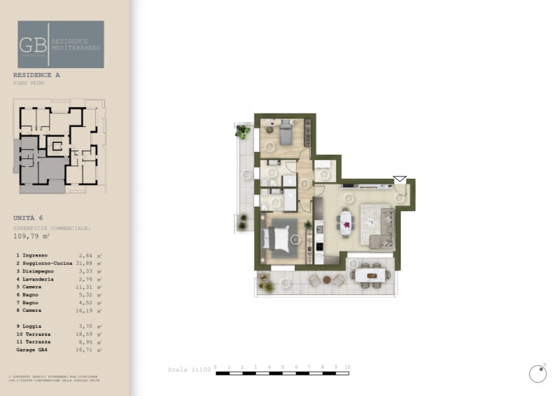 Nuovo contesto residenziale, palazzina in costruzione con soluzioni studiate nel minimo dettaglio...
